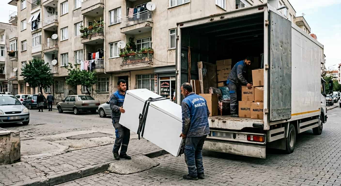 Parça Eşya Taşıma kapsamında acik kamyon kasasinda yuk indirme gorevi