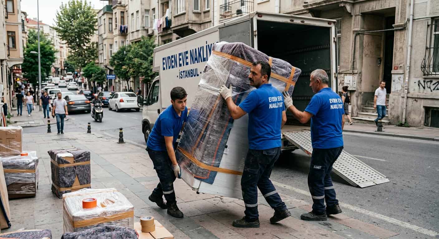 Şehir İçi Nakliyat - hacimli mobilyayi sokakta ekipce tasima