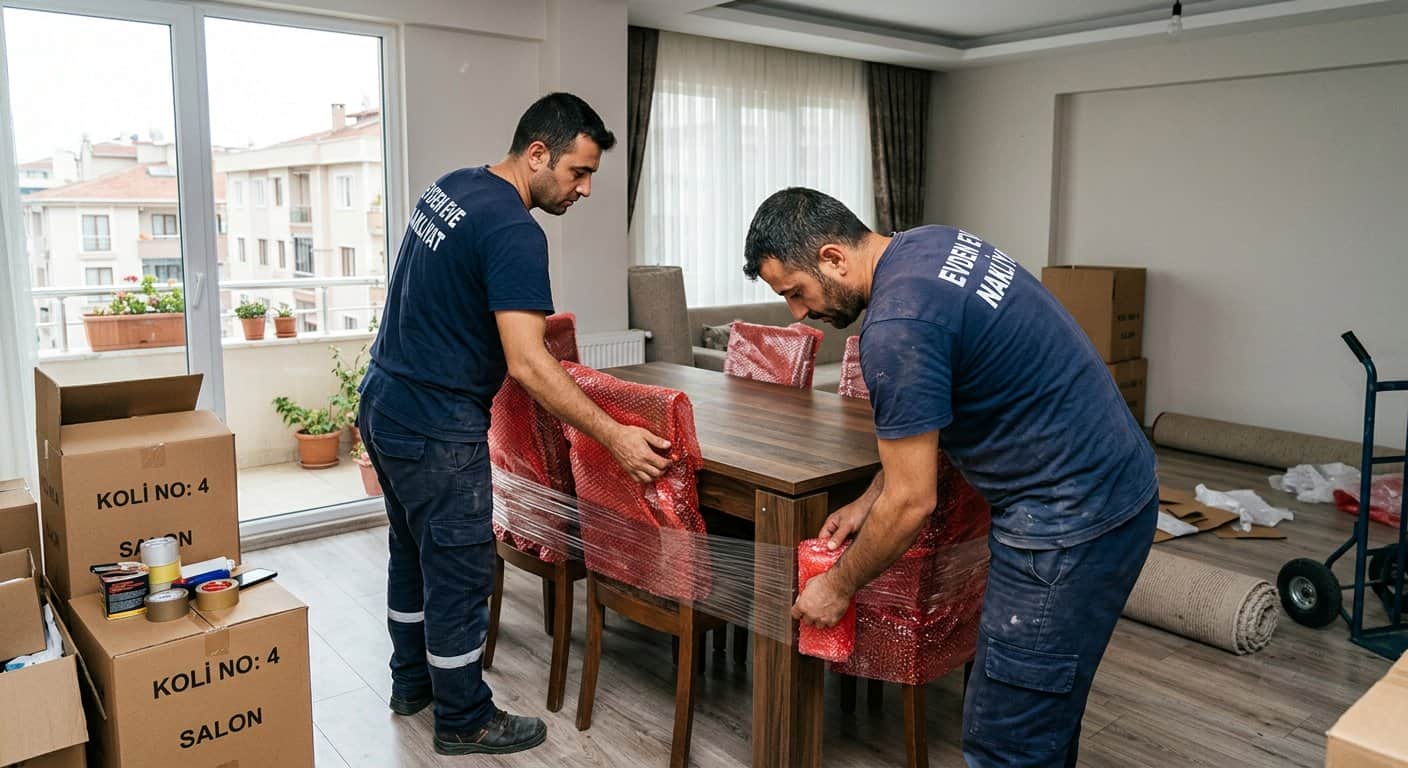 Eşya Depolama kapsamında mutfak kosesinde aile toparlanmasi