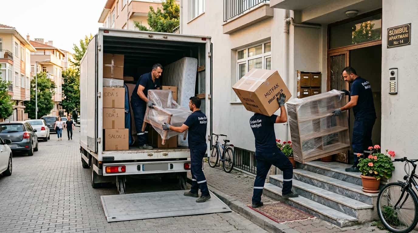 Evden Eve Nakliyat hizmeti için site icinde evden araca transfer